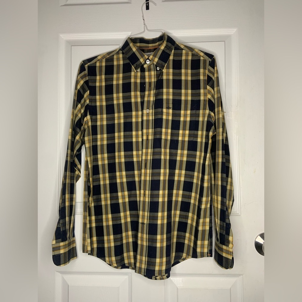 Dockers Men's Long Sleeve Button Down Plaid Shirt